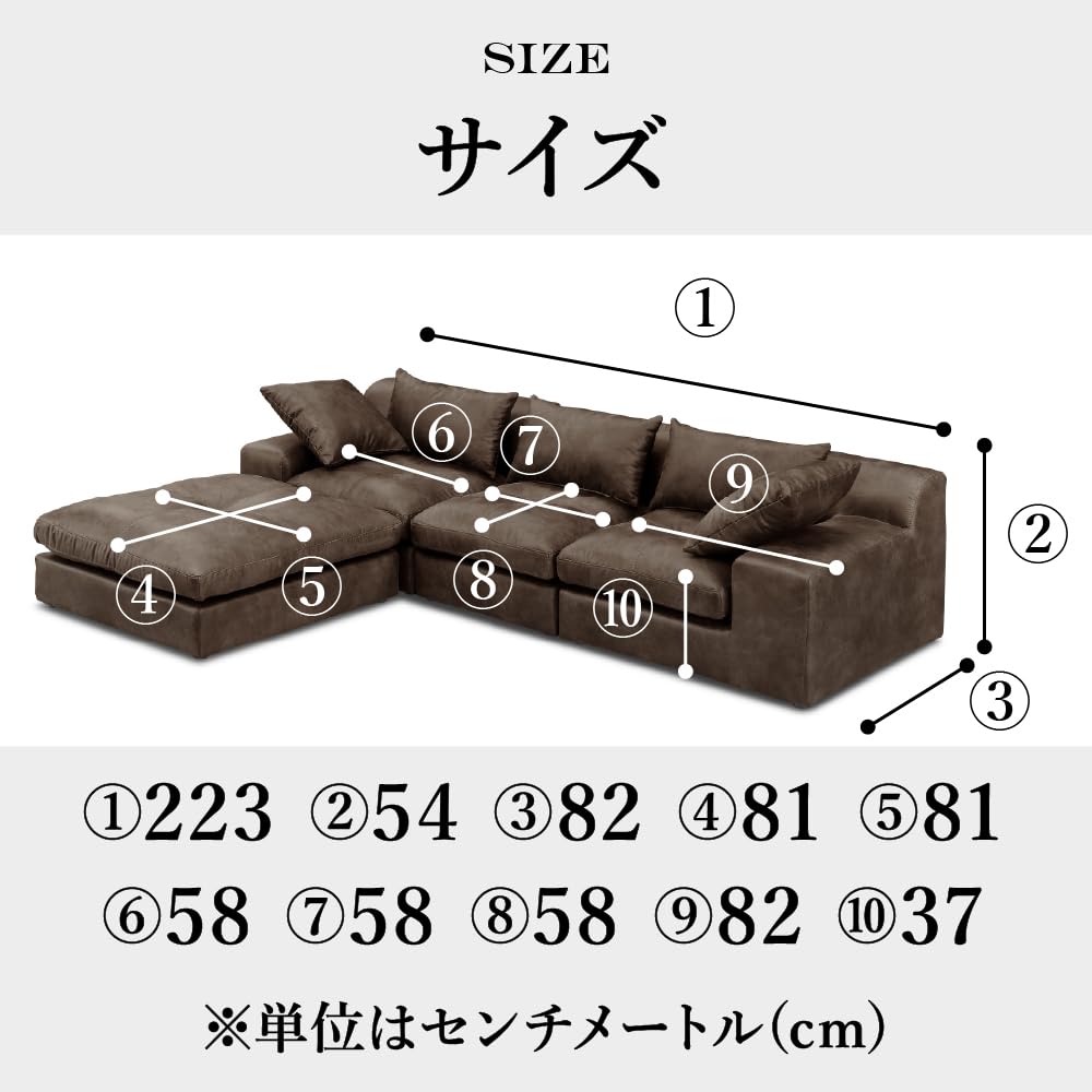 Amazon.co.jp: ソファー 3人掛け L字 4点セット コーナータイプ ロー