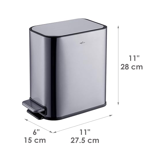 Caneca de basura pedal RED FACTOR 5 L acero inoxidable miniatura 7