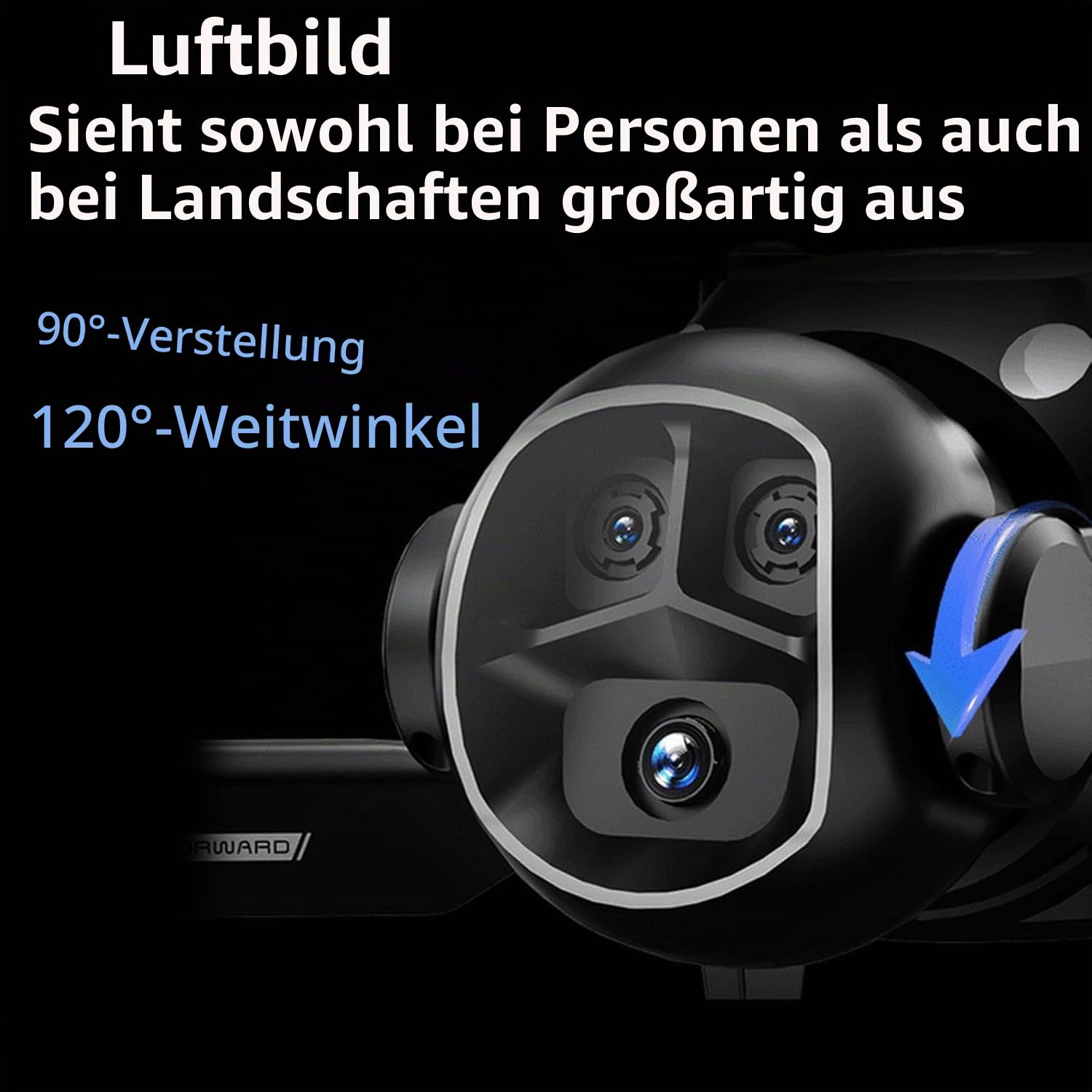 OBEST Drohne mit Kamera und VR Brille Faltbare Mini FPV Drone | Dual Kamera 2 Akkus, Start/Landung per Knopfdruck, Gestensteuerung Fotos/Videos, Headless Modus RC Flugzeug für Erwachsene