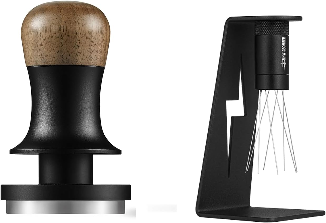MHW-3BOMBER 58.35MM Espresso Coffee Tamper & WDT Espresso Distribution Tool Adjustable Range
