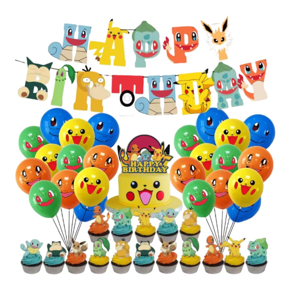 Pokémon Party Supplies | Birthday Supplies Set | Pokeball