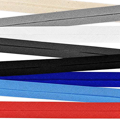 ME:NaMa Biasband van 100% katoen, 10 m x 25 mm (gevouwen), hoogwaardige rand, katoenen band, biasband, ideaal voor doe-het-zelf naaien, in België