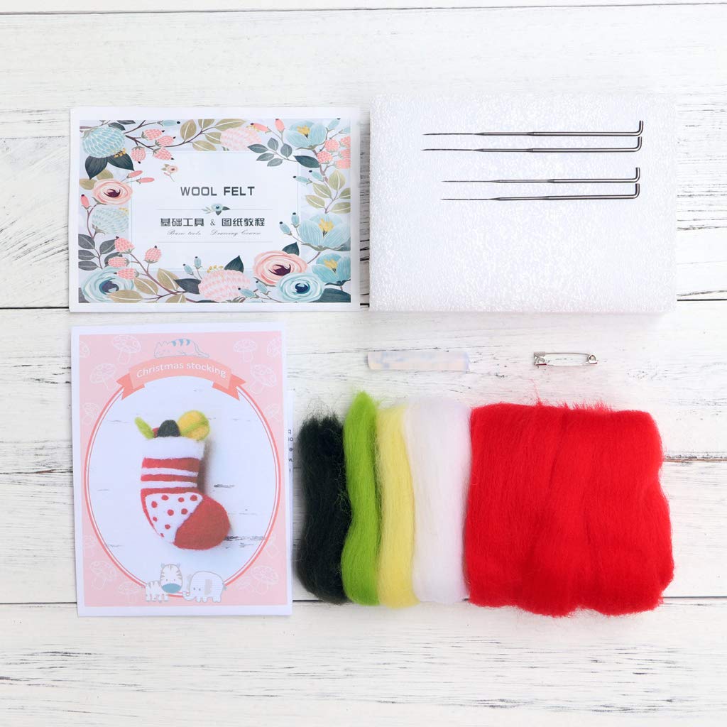 Buy Beastore Sock Brooch Wool Felt Craft DIY Non Finished Poked Set