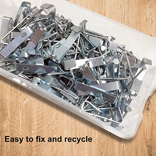 100Pcs Picture Hangers,30Lbs Picture Hanging Hooks With Nails, Fuzanwj Professional Picture Hanging Kit On Wood/Drywall (30Lbs-100Pcs) #TOP5