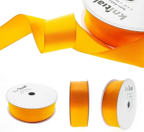 Miniatura 10 de Knitial Cinta negra satinada de 1-12 pulgadas x 50 yardas, doble cara para envolver regalos y manualidades