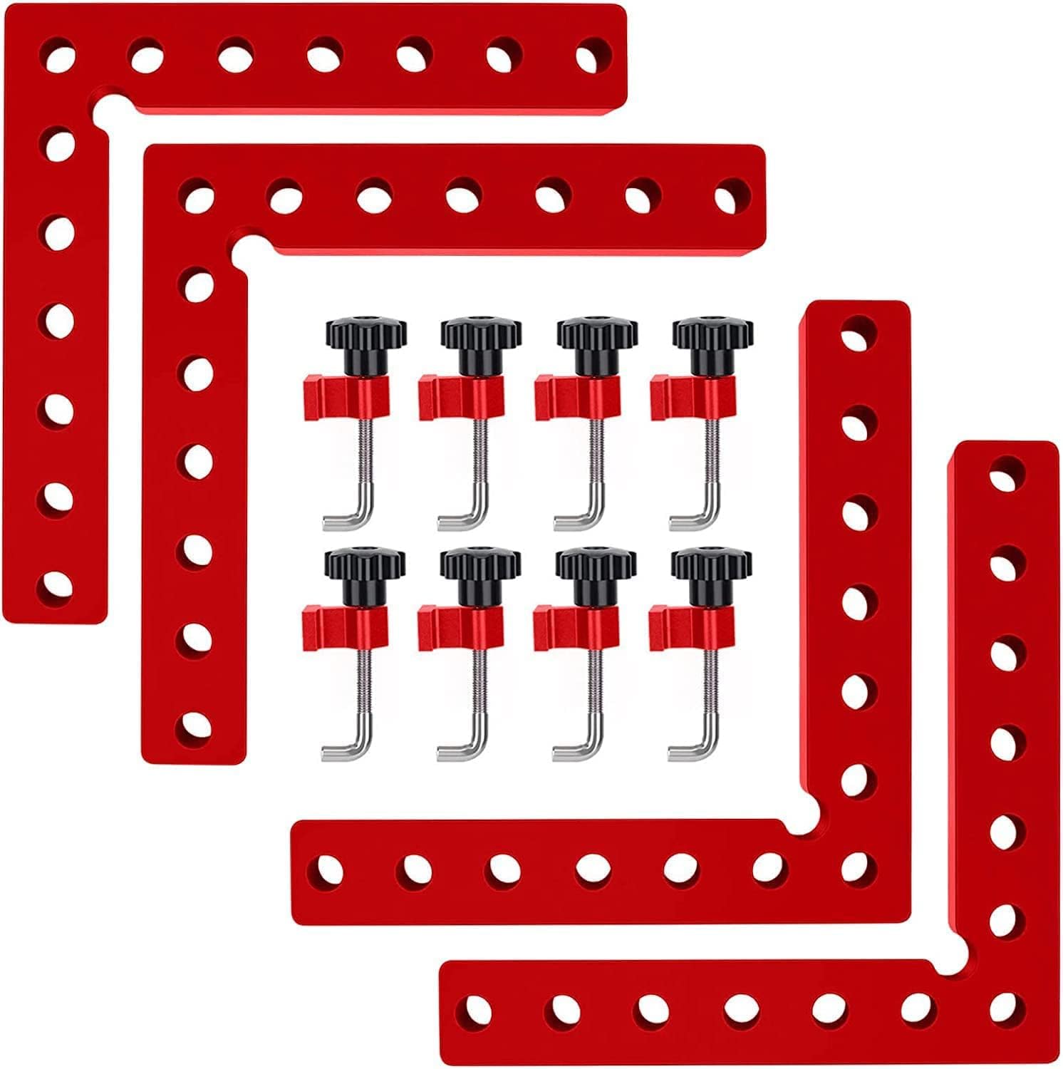 90 Degree Clamp Woodworking Aluminum Alloy Right Angle Clamps 4 Pack 5.