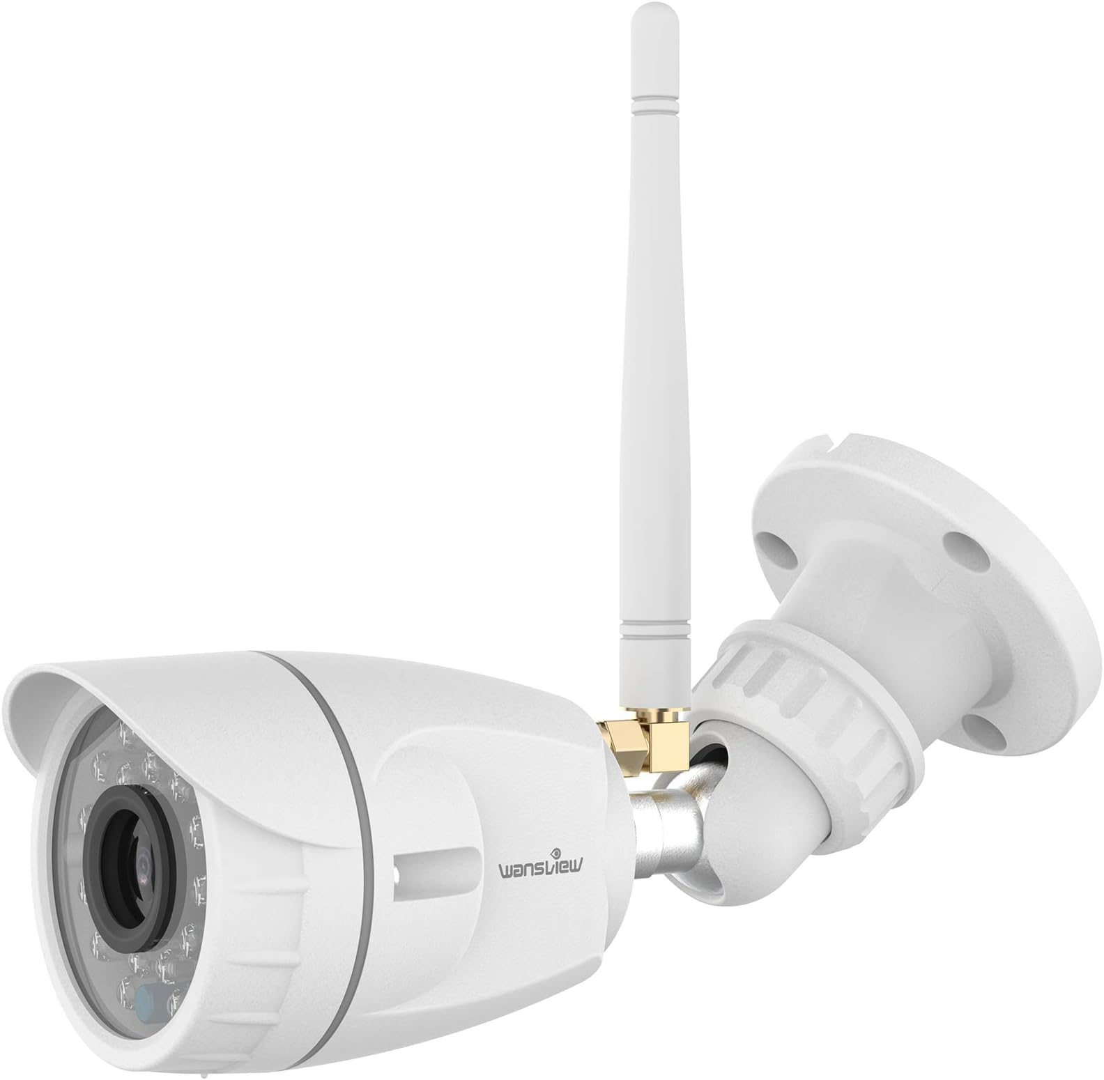 wansview Outdoor Security Camera, 1080P WiFi Home Surveillance Waterproof Camera with Night Vision, APP Notification, Remote Access, Works with Alexa-W4