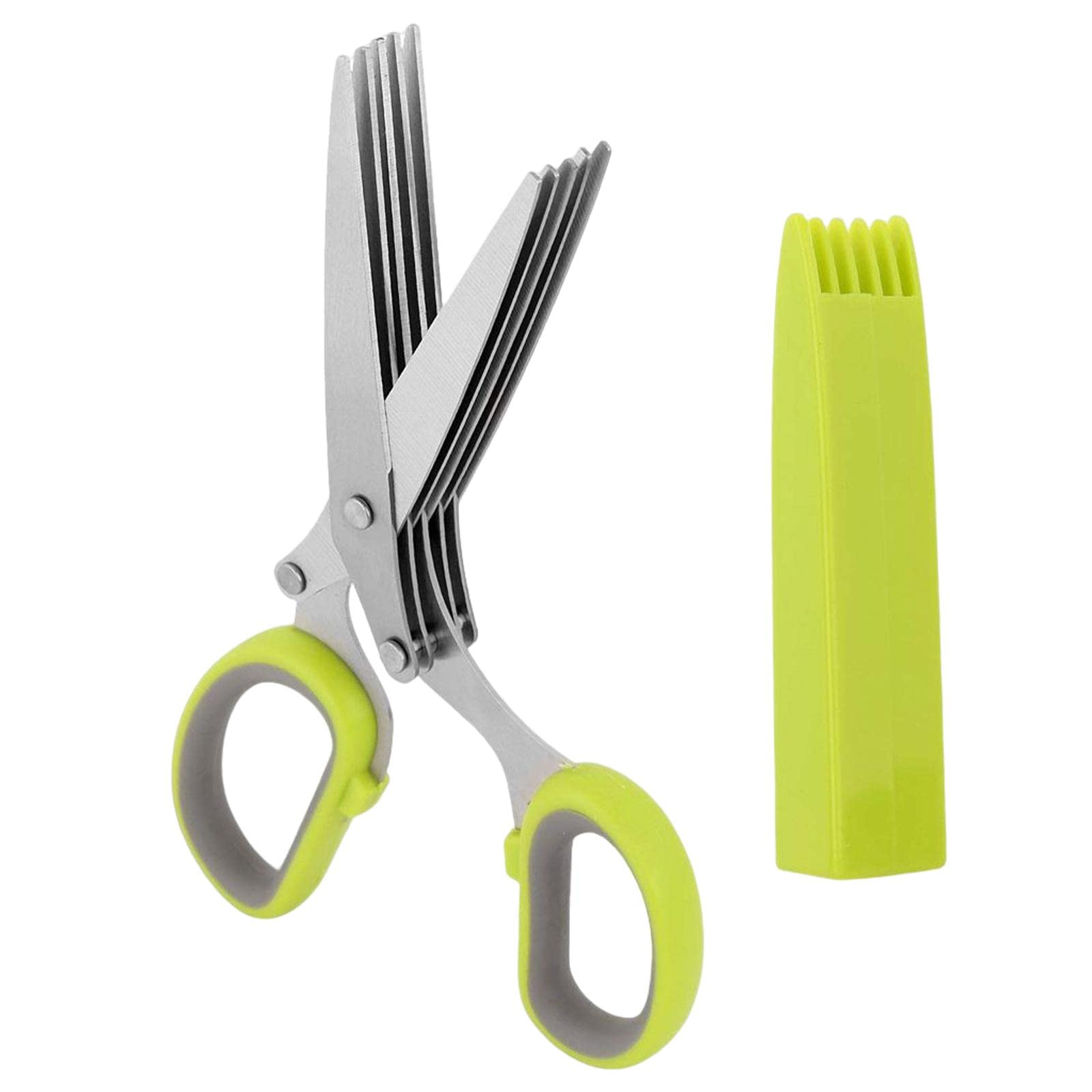 Stainless Steel 5 Scissors Security Paper Document Shredder for Crafts Green 7.68x3.23 Inch