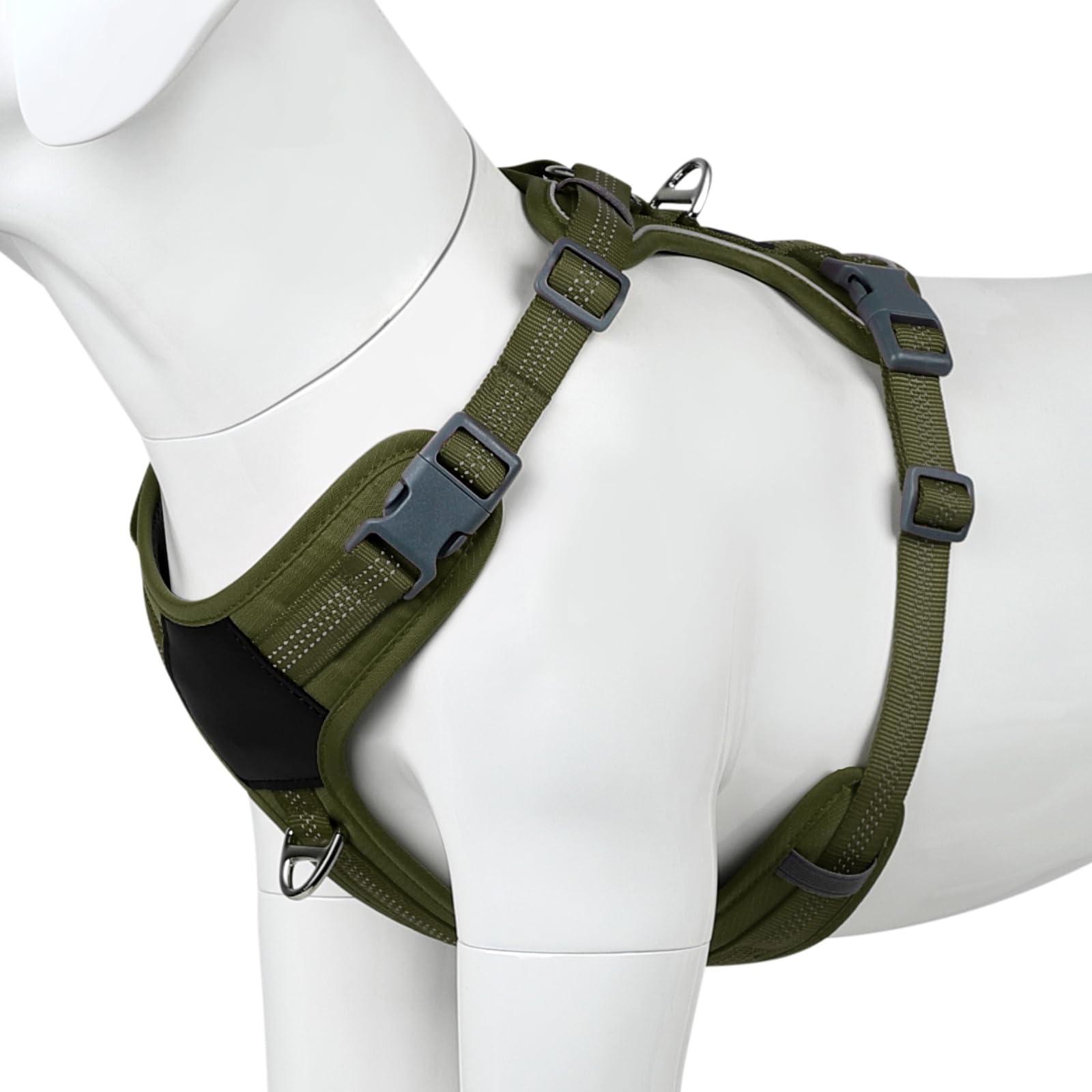 Plutus Pet No Pull Dog Harness, Release at Neck, Soft Padded, Reflective Adjustable Dog Vest Harness for Small Medium