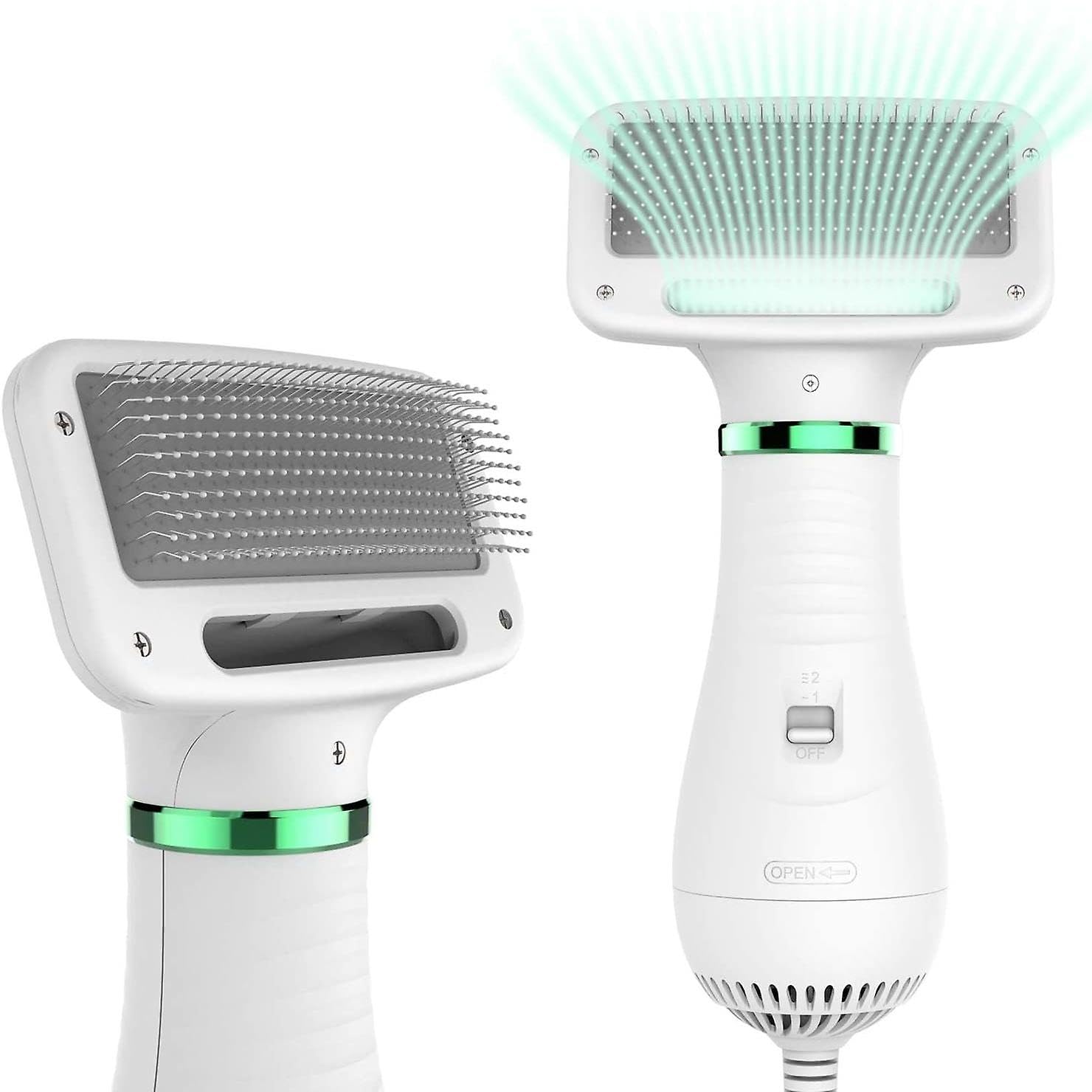 2 in 1 Asciugacapelli per cani Portatile Pet Asciugacapelli Spazzola Pettine Cucciolo Gatto Pettine per Capelli Soffiatore di Pelliccia di Cane Asciugacapelli Pet Grooming