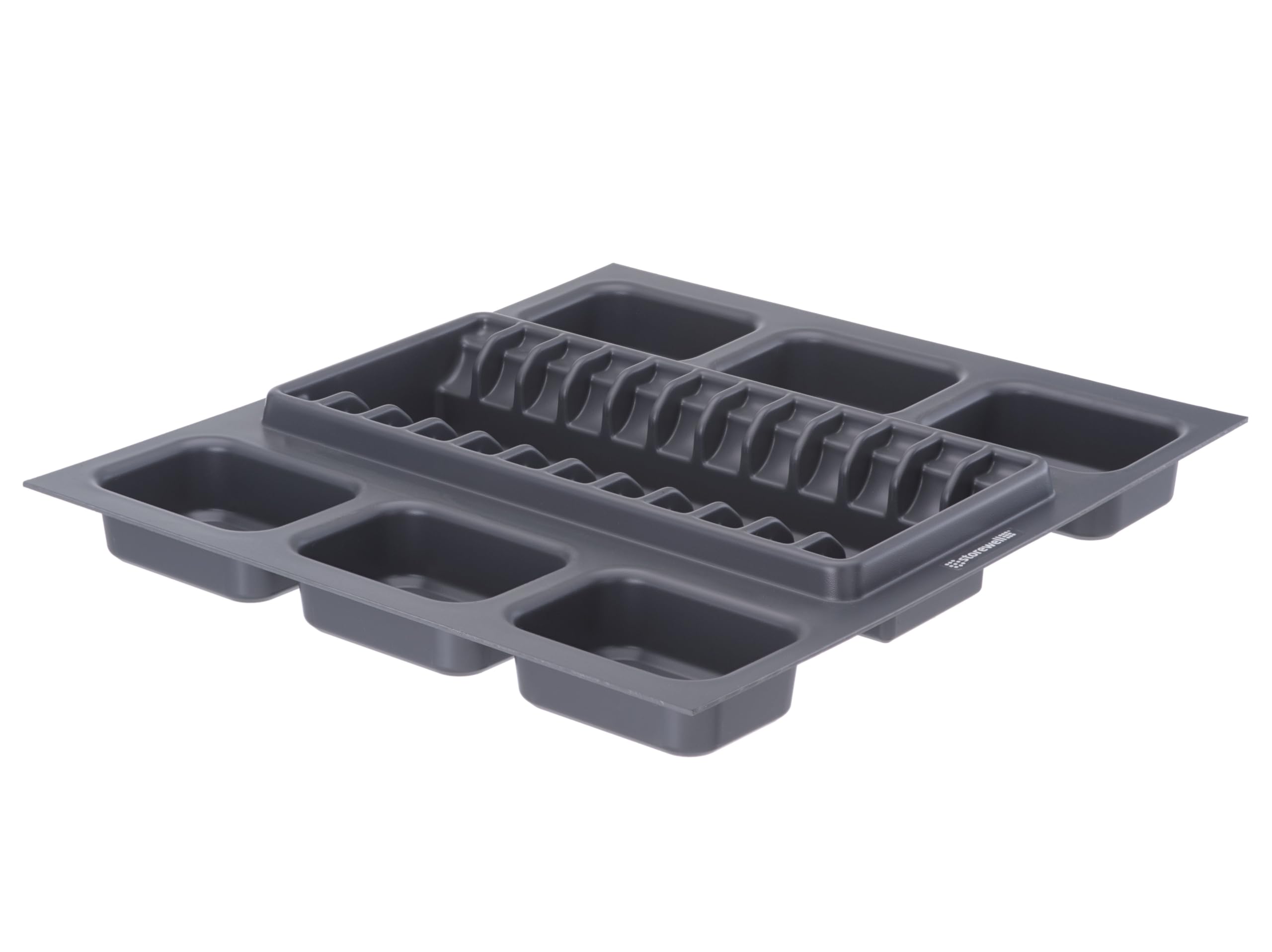 Nest24 – organizer do szuflady kuchennej z 24 pojemnikami na żywność układanymi jeden w drugi – kompatybilny z LocknLock HSM3640, HSM3660, HSM3680 – 17,9 l (52,3 × 52,6 × 20,0 cm)