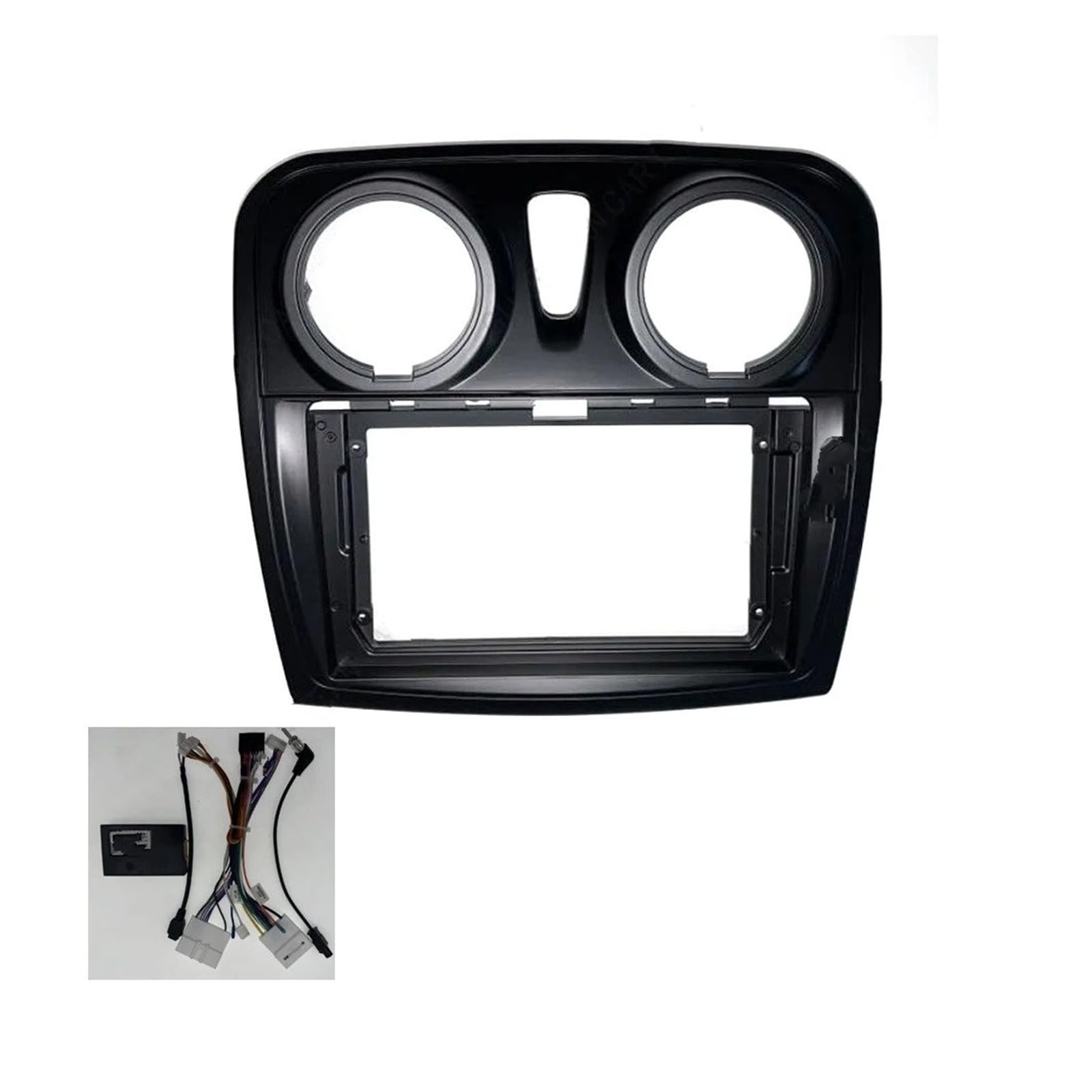 Bisel Radio Panel Embellecedor Tablero Unidad Principal 2 DIN 9 Pulgadas con Cable Canb Fascias Radio Coche para Dacia para SANDERO 2014-2020 Panel Estéreo(Frame an canbus)