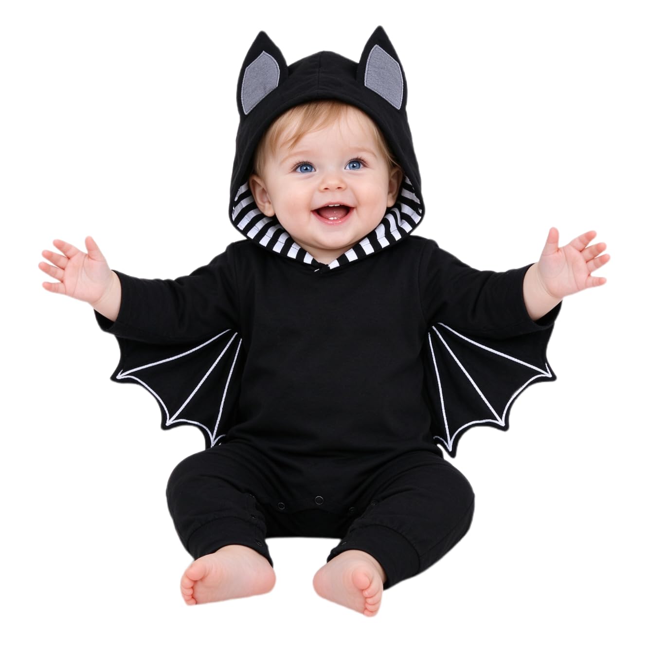 Baby Bat Costume Newbom Halloween Costume Romper with Hat 0-24 Months — image 1
