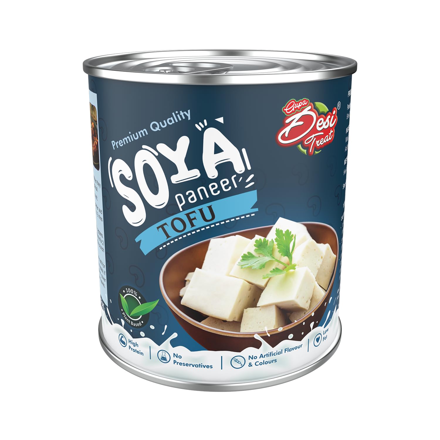 Desi Treat Soya Paneer (Tofu) – Natural, Soft & Creamy Plant-Based Protein, No Preservatives, Healthy Vegetarian Alternative to Paneer & Cheese – 800g Pack