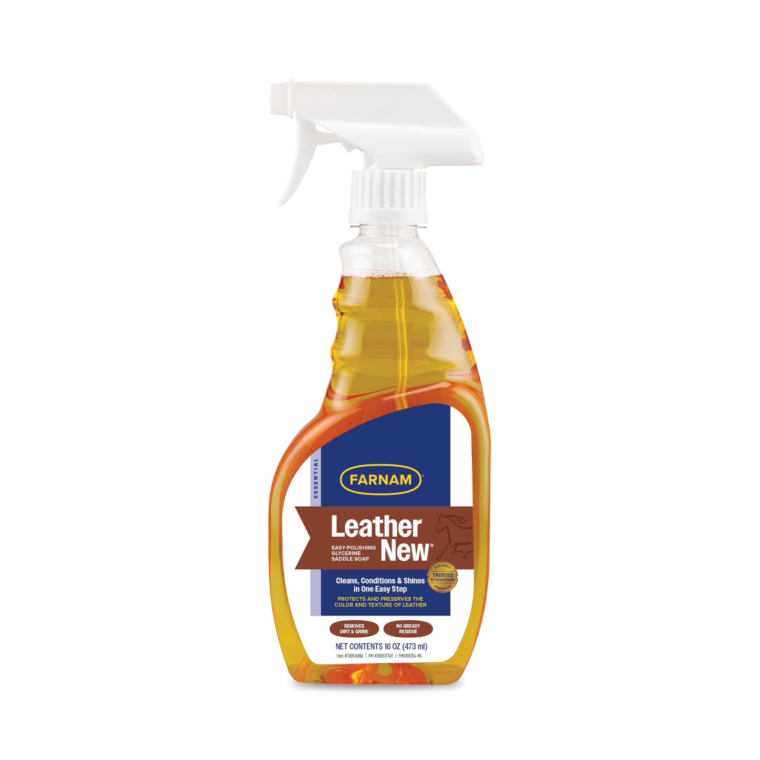 Leather New Easy-Polishing Glycerine Saddle Soap and Leather Cleaner, 16 oz