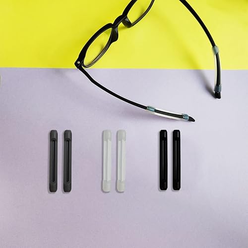 Miniatura 5 de Lentes de silicona suave con puntas de patillas de retención de mangas, antideslizante y elástico cómodo para lentes de lectura, lentes de sol, (9