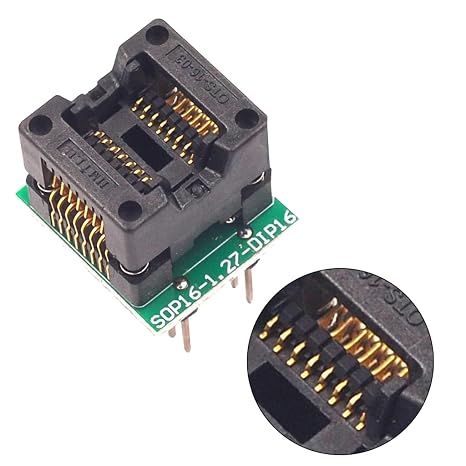 High Precise Programming Seat SOP16 to DIP16 IC Socket Adapter for Reliable IC Socket Programming Tasks Project