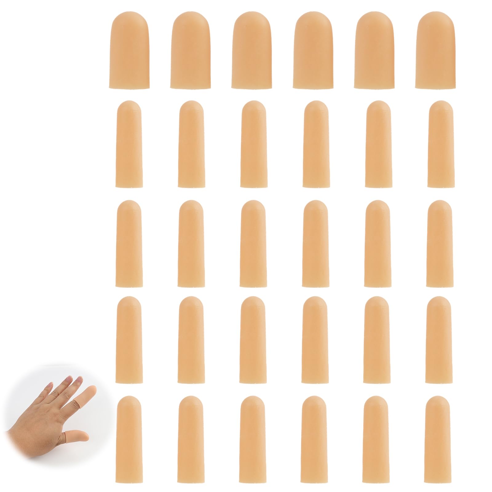 30PCS Protège Doigts en Silicone Étanches, Doux et Réglables Protection Durable pour Protège, SEBS matériau humidifiant et hydratant Pouce Flexible per Activités Quotidiennes