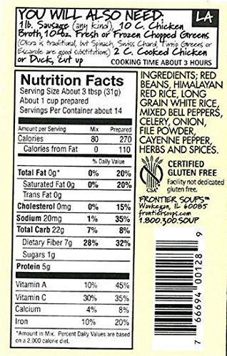 Frontier Soups 100% Natural Homemade In Minutes Gluten-Free Soups 3 Flavor Variety Bundle: (1) Louisiana Red Bean Gumbo, (1) WY Fireside Beef Goulash and (1) KY Homestead Chicken & Rice, 4.5-15 Oz Ea