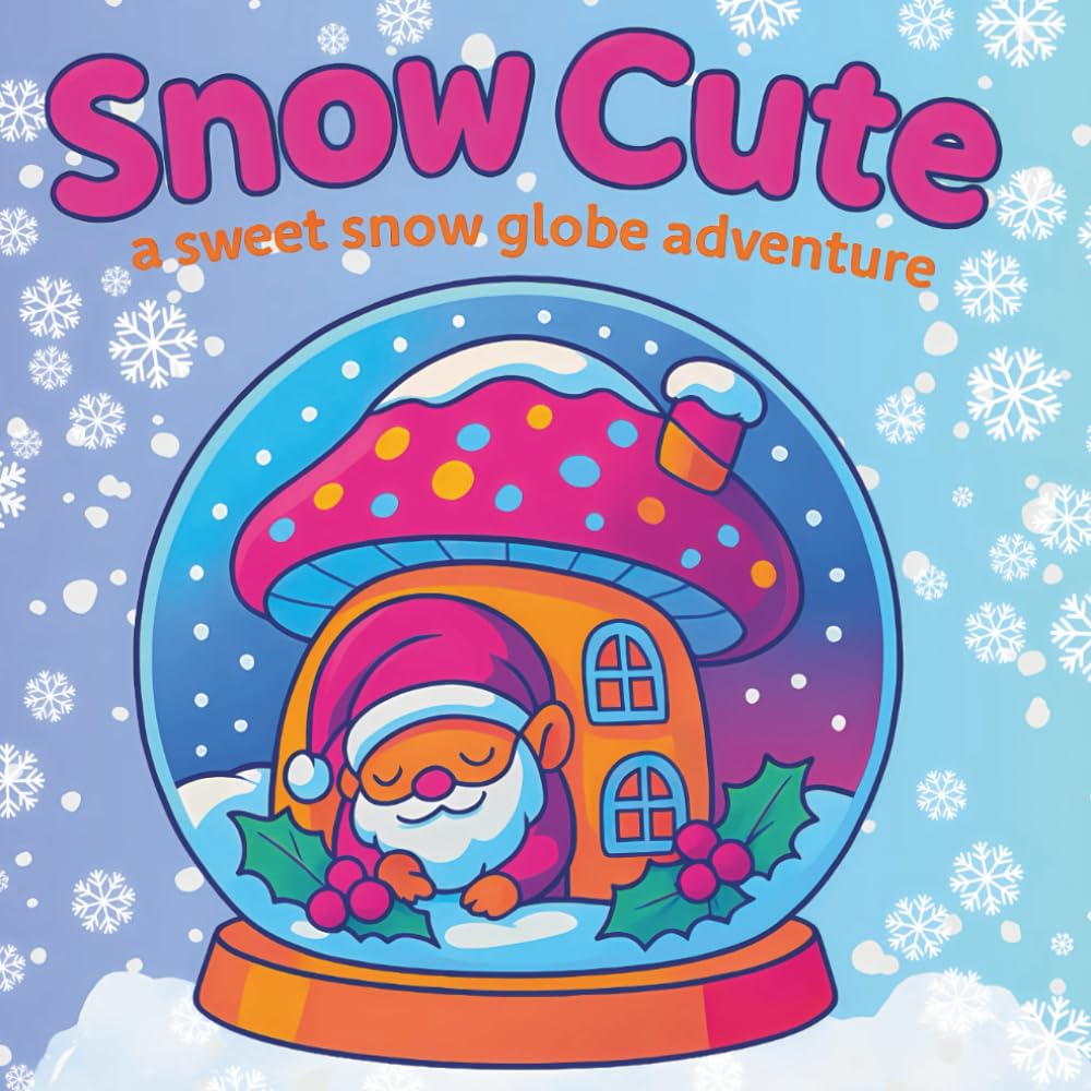 Snow Cute: A Sweet Snow Globe Adventure: A Cosy Christmas Colouring Book for All Ages