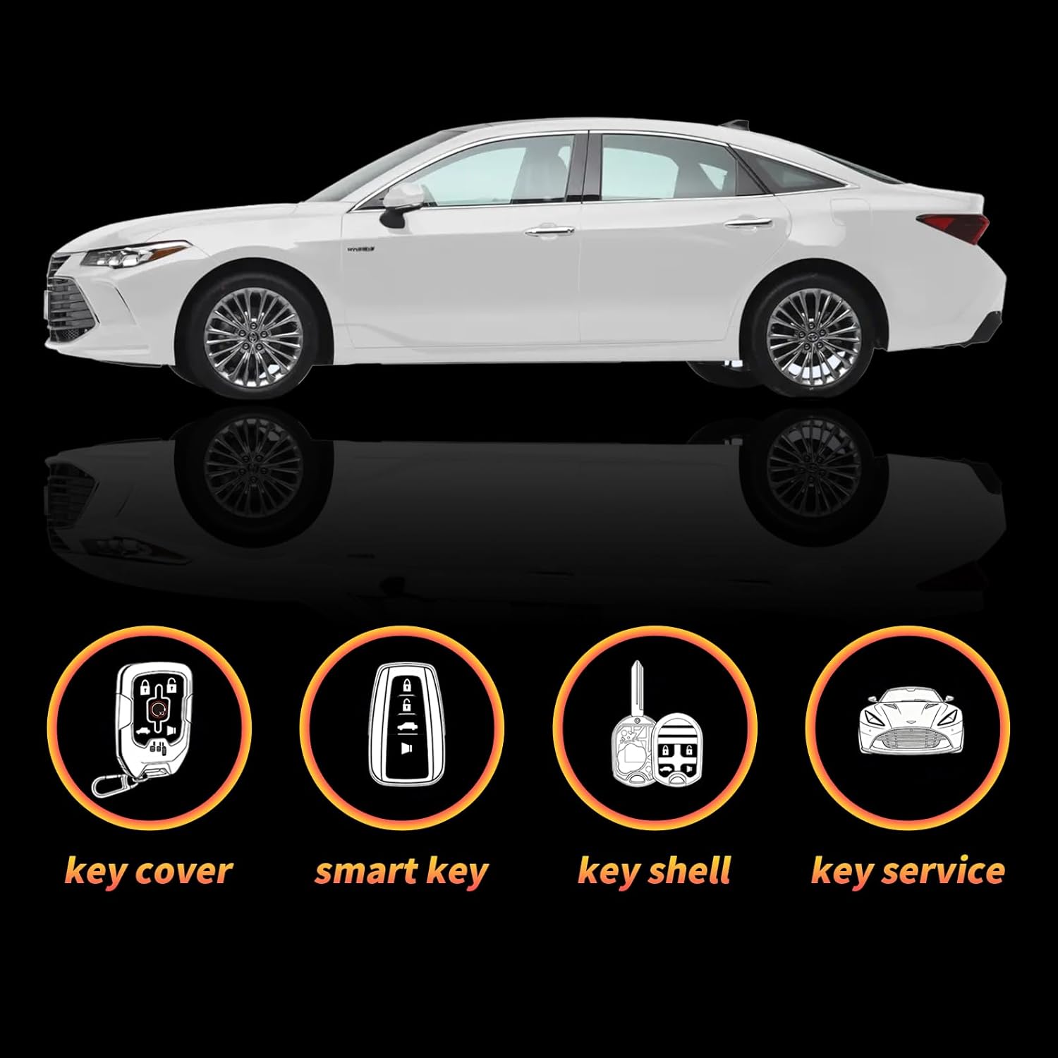 ABUDU fit for 2017-2020 Toyota Prius Smart Key Remote Key Fob 315MHz 8A Chip 3+1 Buttons FCC ID: HYQ14FBE