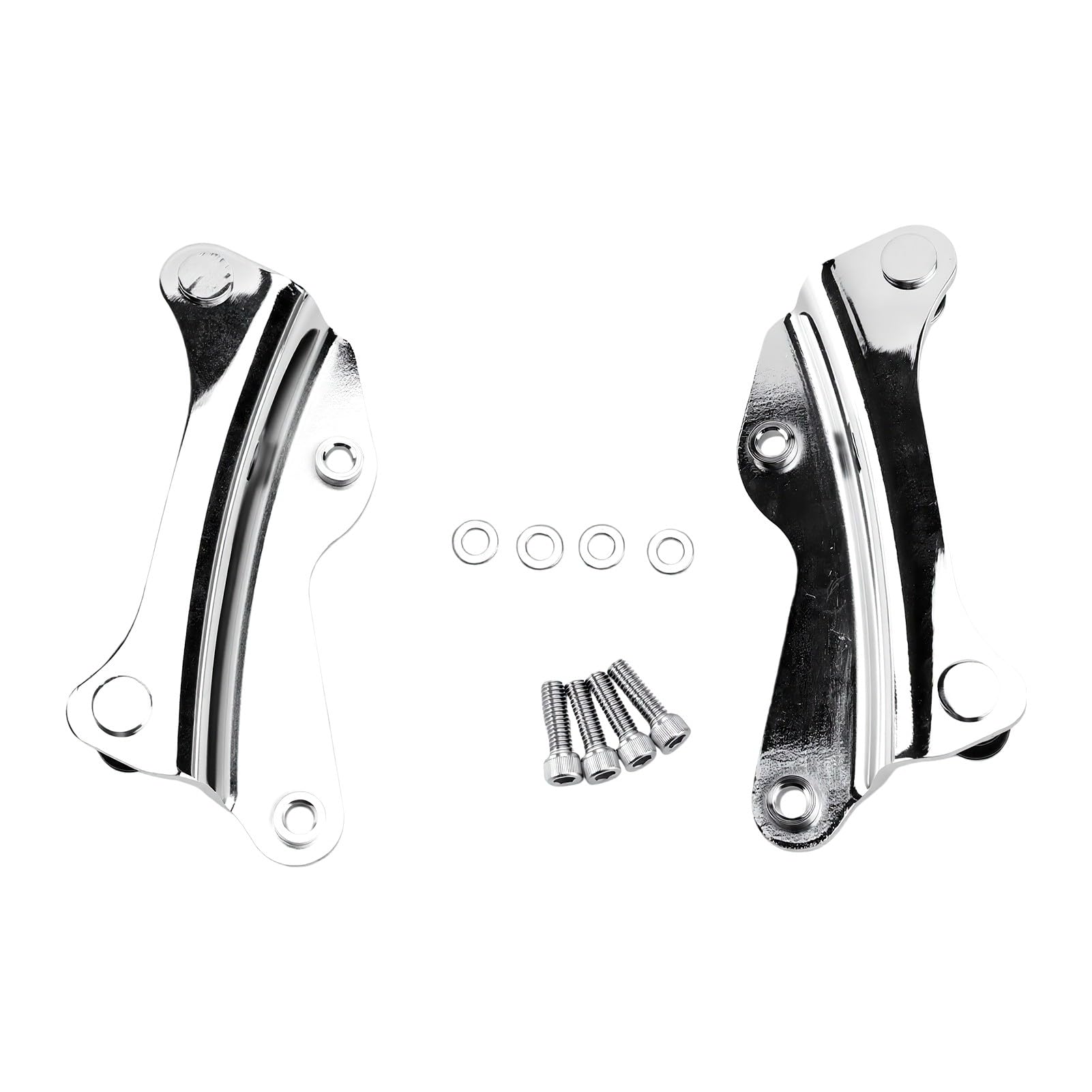 Ausla Kit Hardware di Ancoraggio a 4 Punti Sgancio Rapido in Ferro da 5 Mm (Elettrolitico) | Ferro antiruggine, montaggio posteriore, schienale staccabile, portapacchi singolo, uso turistico, FLHX FLHR FLTRX dal 2014
