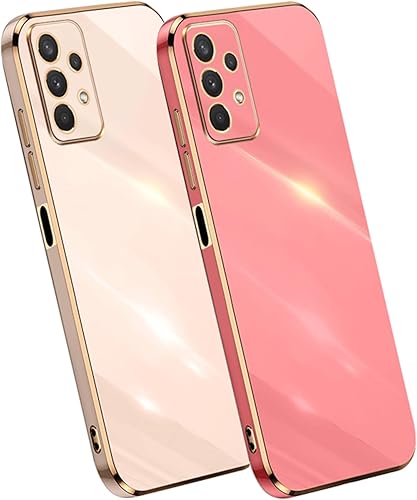 Miniatura 8 de Paquete de 2 fundas de teléfono para Samsung Galaxy A32 4G, carcasa galvanizada de silicona TPU para Samsung Galaxy A32 4G para hombres y mujeres, a