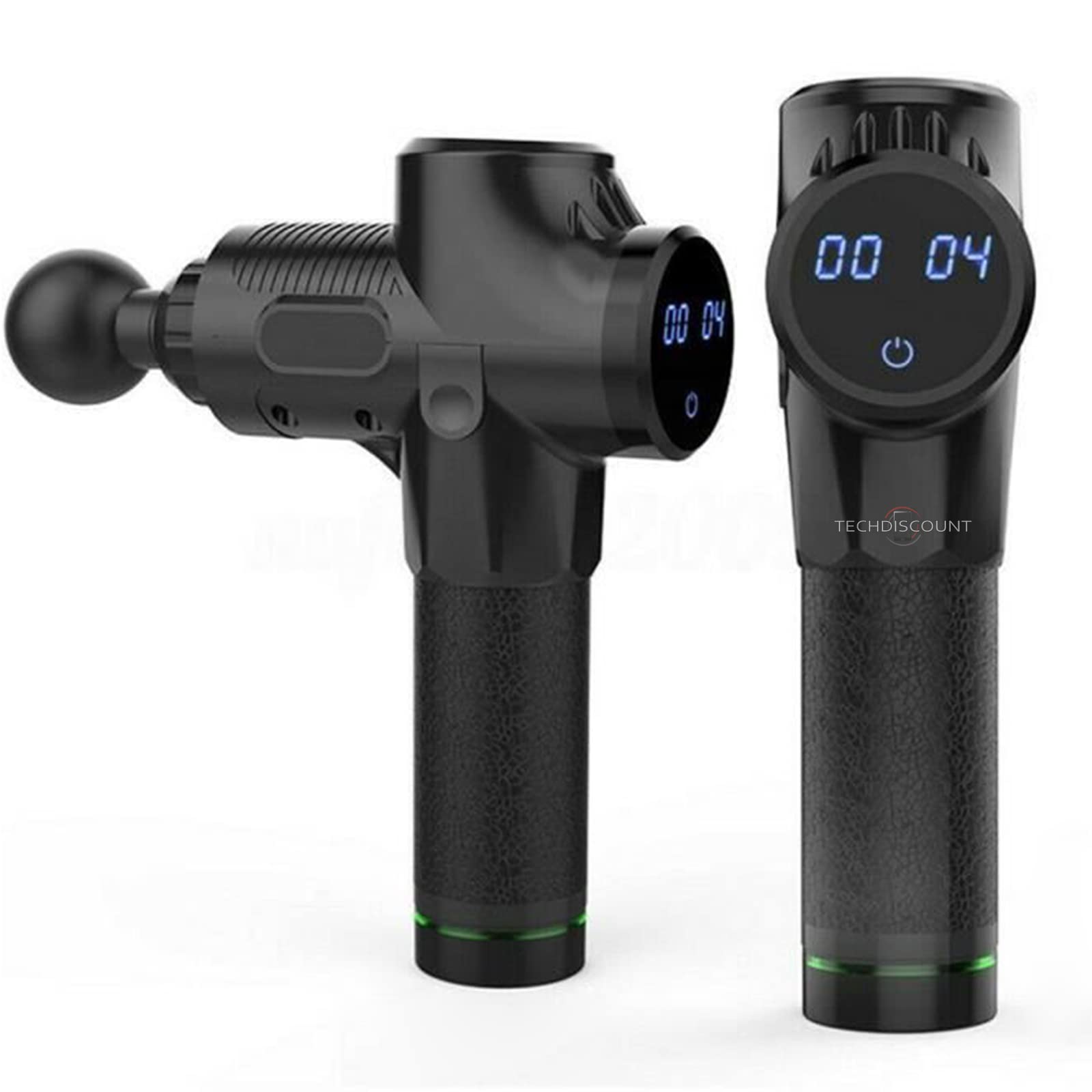 Kit Pistolet de Massage Électrique Professionnelle Détente Chauffant Muscles Électrique Musculaire Relaxation 4 Tête Sac Rangement