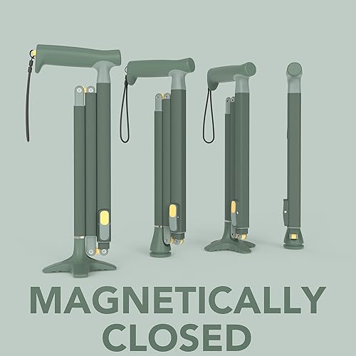 Miniatura 2 de Michael Graves - Bastón plegable de plegado rápido para hombres y mujeres, bastón plegable para estabilidad y estilo, bastón plegable plegable,