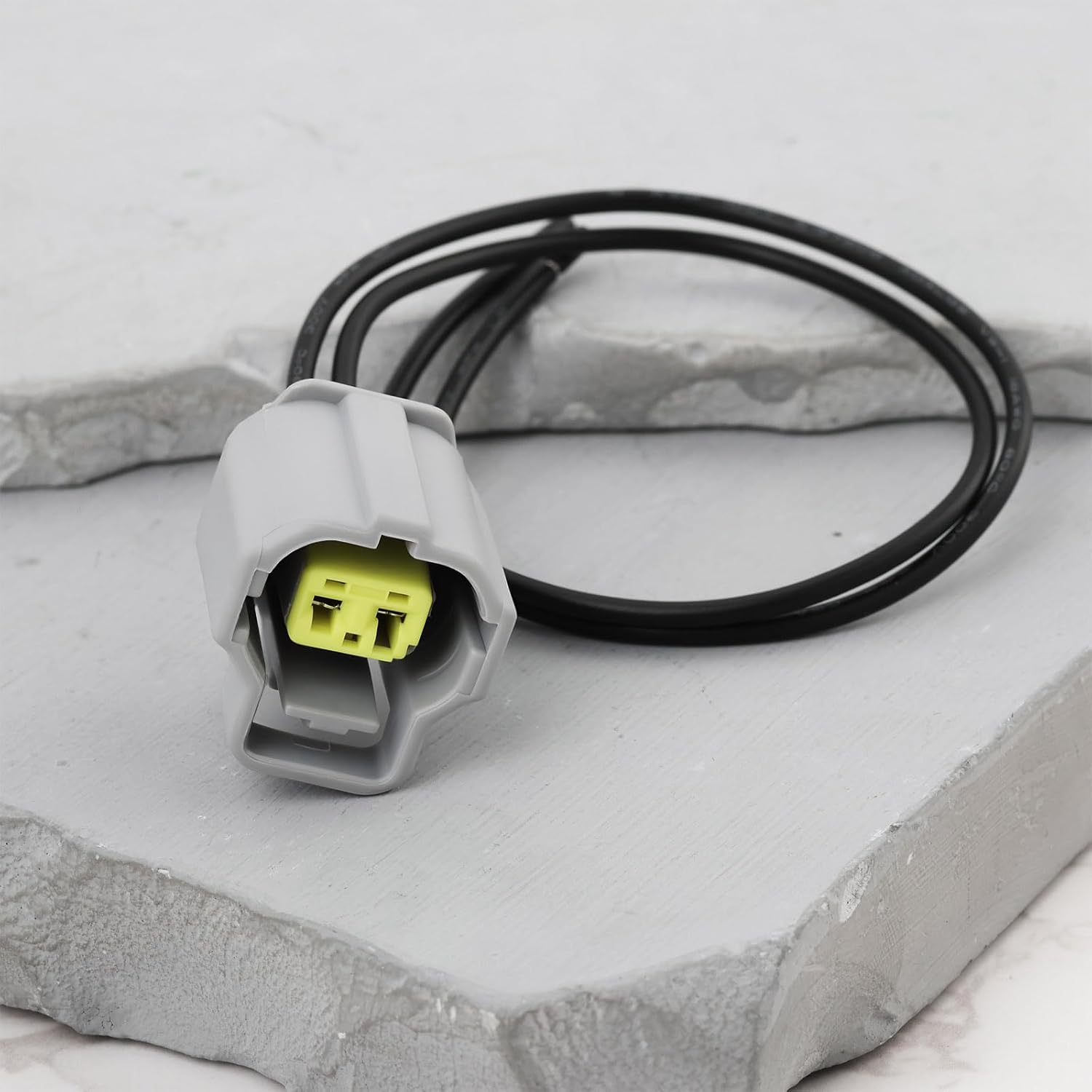 EMSea 2pcs Engine Coolant Temperature Sensor 2 Pin Connector Harness Kit F5AF-12A648-AB 3F1Z-12A648-A Compatible with Ford Mercury