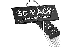 Garden Vegetable Markers, 10.6" 30-Pack Metal Plant Labels