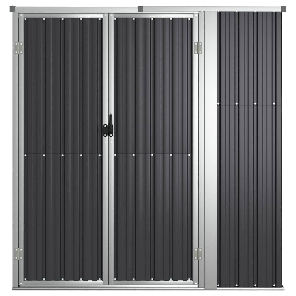 Domek ogrodowy 161 x 89 x 161 cm stal galwanizowana kolor antracytowy