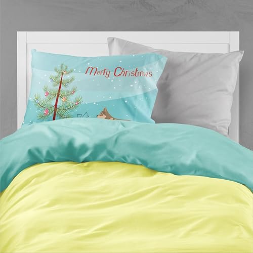 Miniatura 10 de Caroline's Treasures BB8501PILLOWCASE Perro de Presa Canario - Funda de almohada de tela de Navidad estándar, ligera, súper suave, fácil de cuidar,