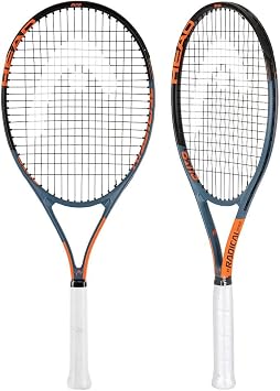 HEAD Ti.Radical Elite Tennis Racquet - Strung Headlight Valance 27 Racquet Grey/Orange