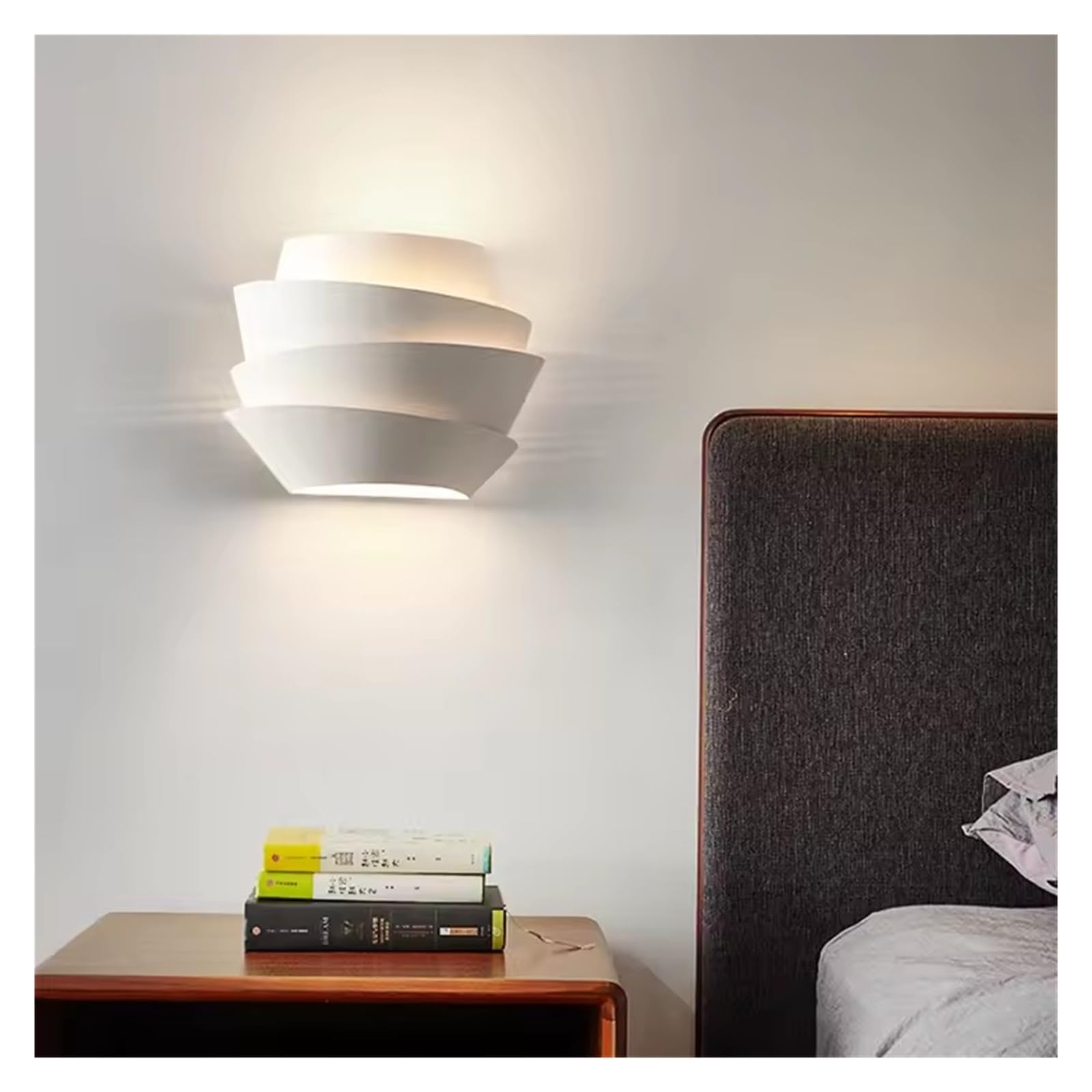 IvyLoutish Nordic Pinecone White Wall Lamp Indoor Decor Metal Sconce Light LED Bedside Lights Simple Aisle Stair Light Parlor Sconces,Modern