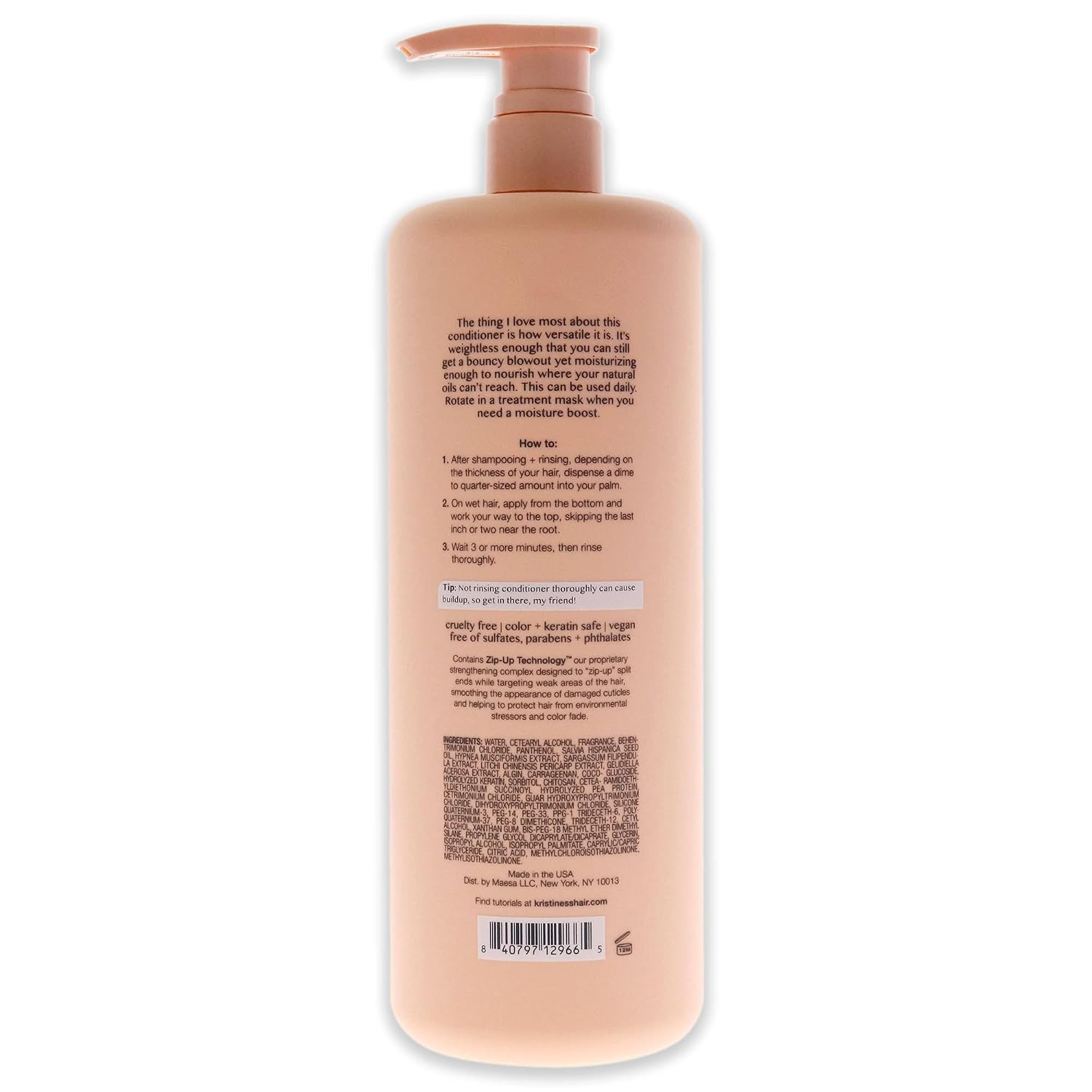Kristin Ess Signature Shampoo and Conditioner Set with Pumps | Daily Sulfate Free, Color Safe, Hydrating, Moisturizes, Adds Softness & Shine - Pear Fragrance, 33.8 Fl Oz (Pack of 12) image 2