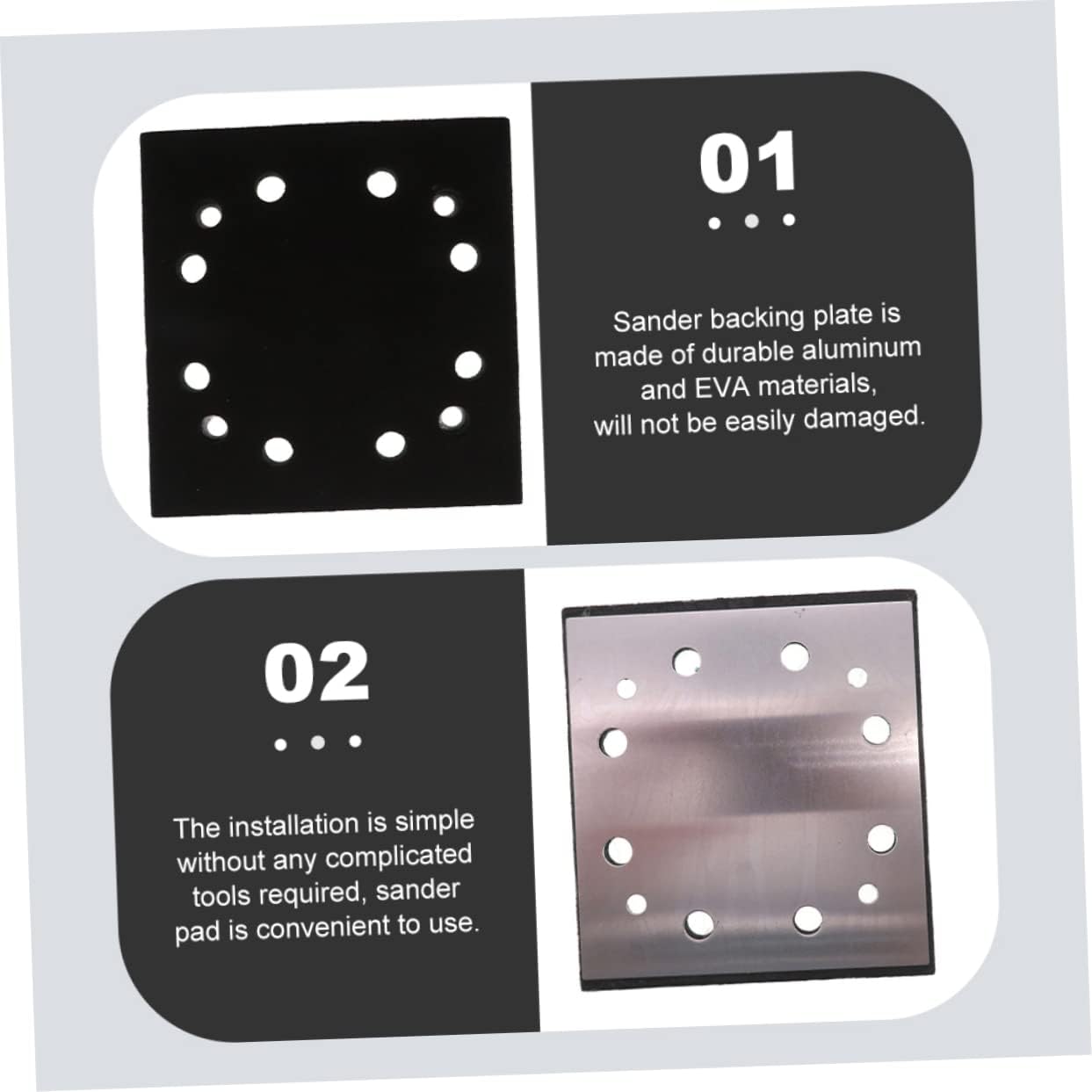 DOITOOL 5pcs Replacement Sander Pad Durable Backing Plate for Efficient Sanding Easy to Install Sander Supplies for Woodworking and Drywall Projects