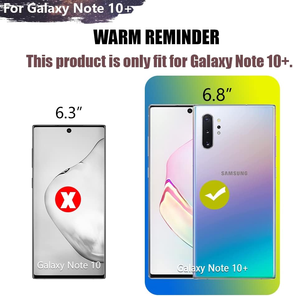 Battery Case for Samsung Galaxy Note 10+ Plus 5G, 6000mAh Rechargeable Extended Battery Charging Charger Case, Add 100% Extra Juice Black