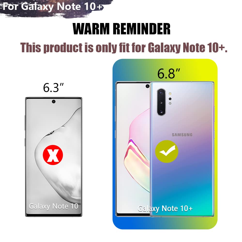 BAHOND Battery Case for Samsung Galaxy Note 10+ Plus 5G, 6000mAh Rechargeable Extended Battery Charging Charger Case, Add 100% Extra Juice Black