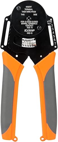 Miniatura 1 de iCrimp Crimpadora de barril cerrado de 4 vías, tipo de impresión 8 para contactos sólidos Deutsch calibre 12 (IWD-12)