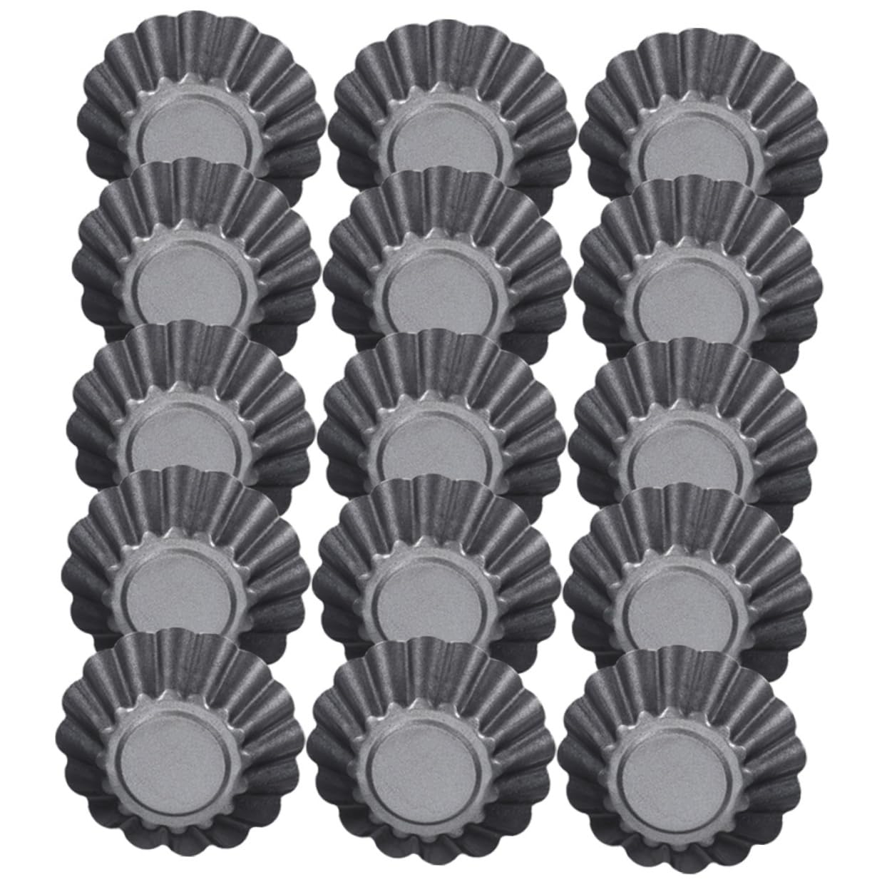 SHOWERORO 15piezas Molde Para Tarta De Huevo Espesado De Carbono Molde Antiadherente Para Tartaletas De Huevo Accesorio Para Pudín Para Repostería Doméstica