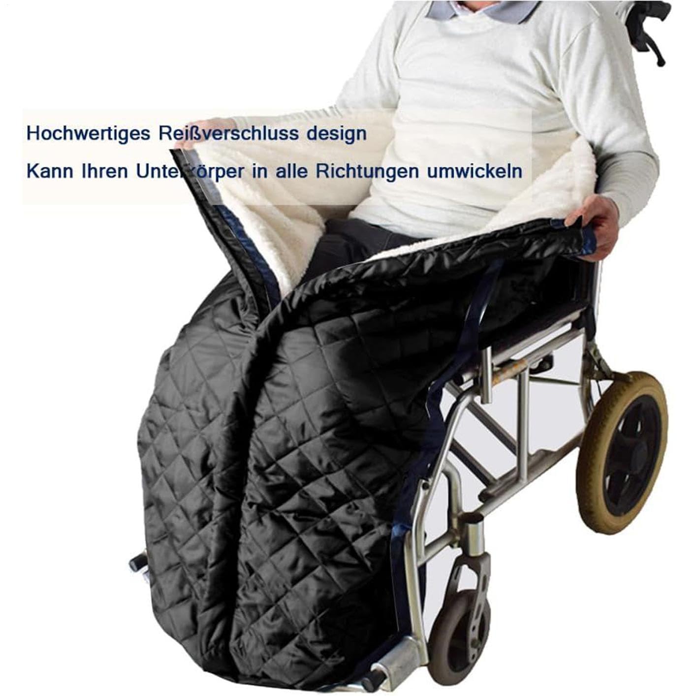 Coperta da Grembo Sedia a Rotelle Riscaldamento Gambe | Rivestimento Caldo per Sedia a Rotelle Uomini Anziani Pazienti Badanti Uso Esterno Ospedale Viaggi Freddo Pendolarismo