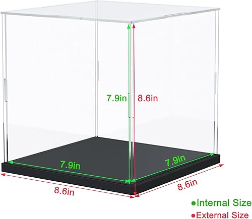 Miniatura 2 de Vitrina de acrílico transparente engrosada, caja de almacenamiento, soporte de almacenamiento, escaparate de protección para figuras coleccionables