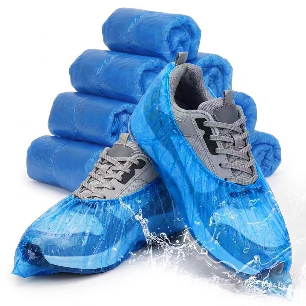 Copriscarpe usa e getta blu extra large 41 x 15 cm, 400 pezzi (200 paia)