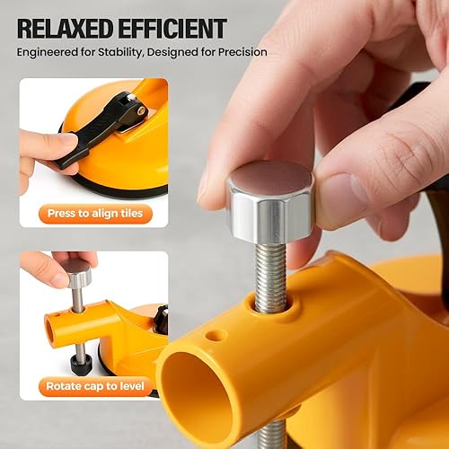 Miniatura 4 de Ajuste de altura ajustable y herramienta de nivelación de encimera, kit de ajuste Pro Gap con ventosas resistentes para fijar huecos de pisos,