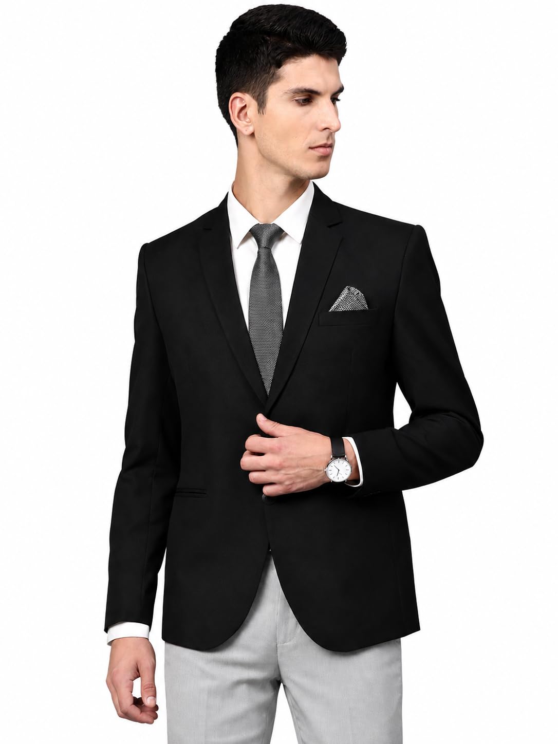 manq Men's Slim Fit Single Breasted Blazer-picture-51