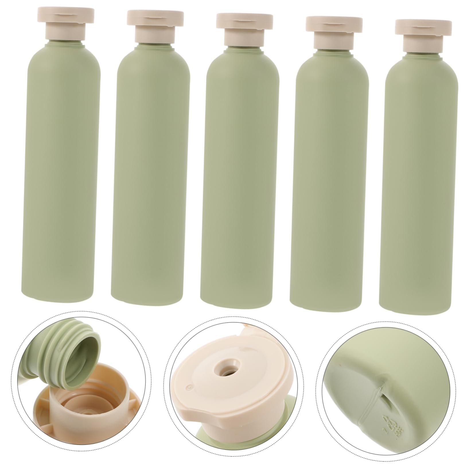 BESTYASH 2 Set Bottiglie Ricaricabili Con Flip Per Lozioni E Shampoo Bottiglie Vuote Viaggio Per Casa E Hotel 5 Pezzi*2