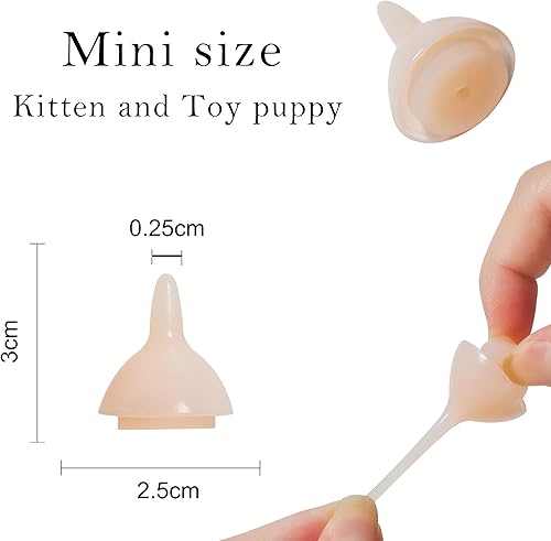 Miniatura 2 de Doggiema - Pezón de alimentación de silicona y jeringas para gatitos recién nacidos, cachorros, conejos, animales pequeños, Dongdong pet