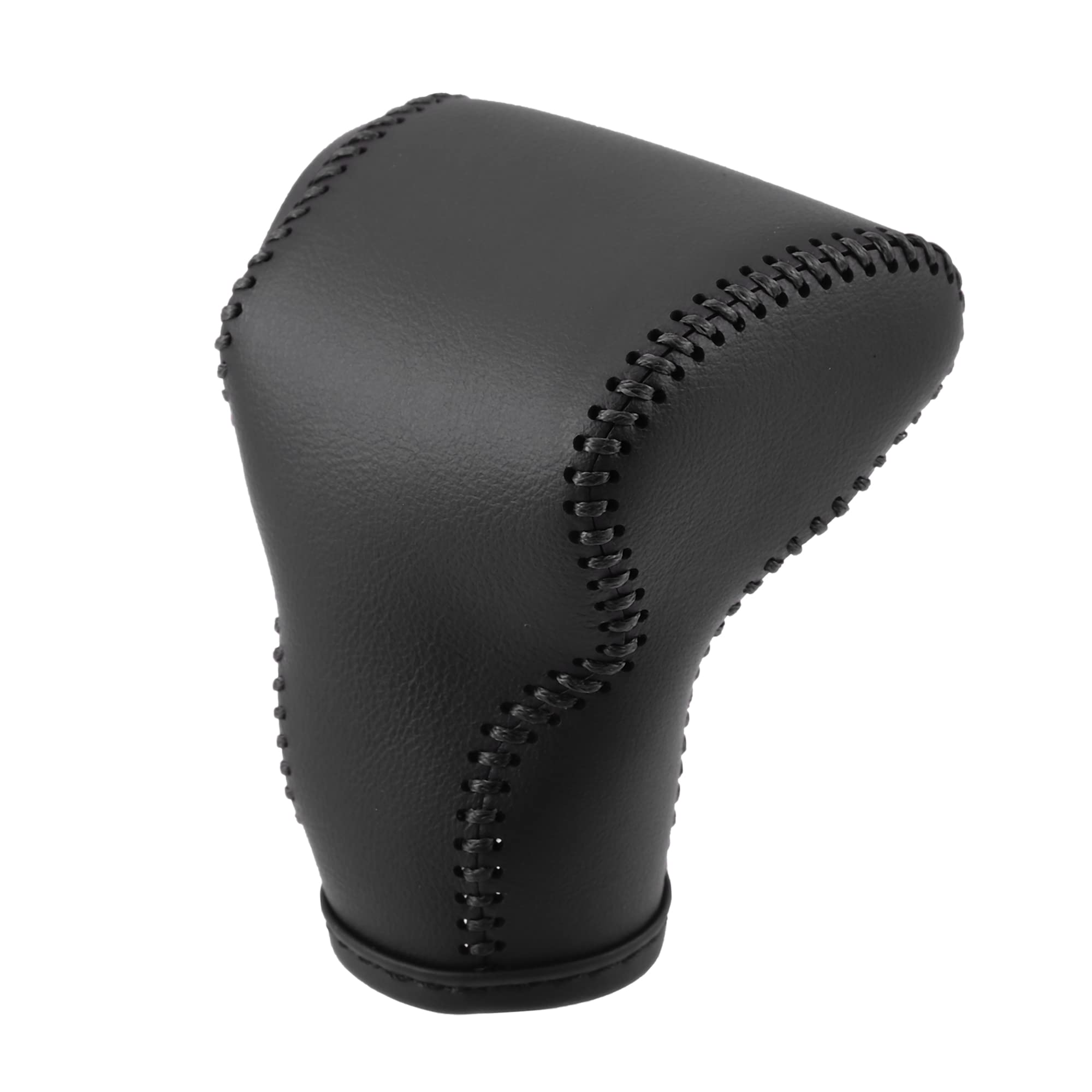 A ABSOPRO Gear Shifting Knob Cover Automatic Transmission Lever Trim for Volkswagen Passat 2006-2010 Faux Leather Black