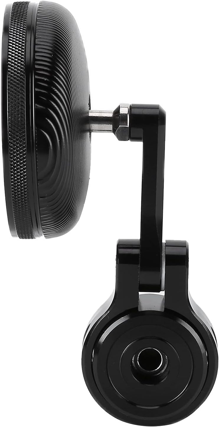 Pair Motorcycle Rearview Mirror Round Retro With 22mm Screw Fit For Street Bikes Chopper Cruiser Featuring Mirror Glass CNC High Density Aluminum Alloy Aging Design